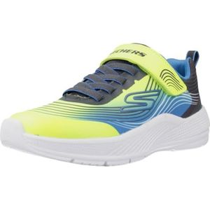 Skechers jongens Microspec AdvanceSneaker, Geel/Blauw, 2.5 US Little Kid
