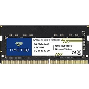 Timetec 8GB DDR4 2400MHz (DDR4-2400) PC4-19200 (PC4-2400T) Niet-ECC Niet-gebufferd 1.2V CL17 1Rx8 Enkele rang 260 Pin SODIMM Laptop Notebook PC Computer Geheugen RAM Module Upgrade (8GB)