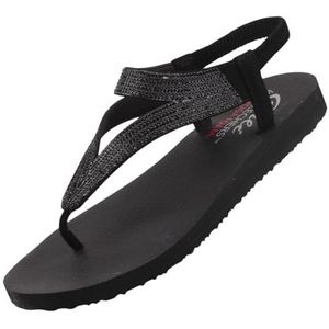 Skechers - Meditation Vibrant Glow - Sandaal - Zwart - Imitatieleer