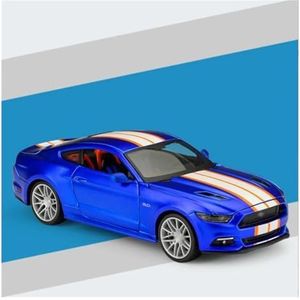 legering auto model speelgoed Voor Fo&rd Musta&ng GT 2015 1:24 Legering Gemodificeerde Sportwagen Model Diecast Speelgoed Racing Voertuig Auto Model Simulatie Gift (Color : Blue)