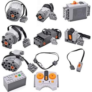 Hcyx Compatibel met Lego Technic Motor L Power Functions Building Set, 11-delige Power Functions Motor Battery IR Remote Receiver Set