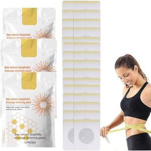 Bee Venom Patches, bijengif afslankpleister, lymfedrainage patches, zwelling, versnellen basaal metabolisme voor vrouwen en mannen (3 zakken/30 stuks)