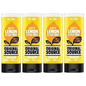 ORIGINAL SOURCE Douchegelset 4 x 250 ml Zesty Lemon & Tea Tree