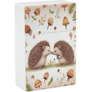 Natuur Mooie Egel Liefhebbers Sigaret Doos King Size 85mm 20 Capaciteit Push to Open Waterdichte Sigaret Case voor Vrouwen Mannen Pocket Sigaret Houder Case Vintage Sigaret Doos