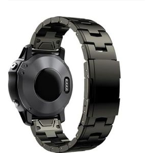 Geschikt for Garmin 22 mm 26 mm Quick Fit titanium metalen horlogeband armband Geschikt for Fenix ​​7X 7 Solar / 6 Pro / 5 Plus/Instinct/Epix Gen2 band (Color : Titanium gray, Size : 26mm Fenix6X 6X