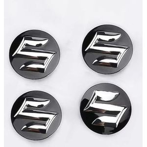 4 stuks auto wielnaafdoppen voor Suzuki Ignis 58mm auto wielnaafdoppen naafdoppen vervangende wieldoppen stickers B