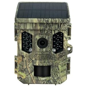 WEJIUAFB Zonne-aangedreven Trail Camera, Nachtzicht Digitaal, 4K Scherpere Video & 32MP Duidelijker Foto Voor Outdoor Scouting Wildlife Monitoring Home Security WiFi Model One