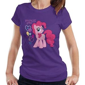 My Little Pony Pinkie Pie Hearts Stars Balloons T-shirt voor dames - paars - M