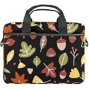 Bladeren Herfst Laptop Schouder Messenger Bag Crossbody Aktetas Messenger Sleeve voor 13 13.3 14.5 Inch Laptop Tablet Beschermen Tote Bag Case, Meerkleurig, 11x14.5x1.2in /28x36.8x3 cm