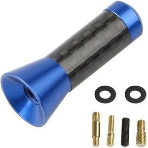 Audio- & videoantennes voor auto 3,5 cm/8 cm/12 cm universele korte autoradioantenne koolstofvezel zwarte dakantenne FM/AM metalen ontvangstantennes Auto-antenne(Blue,3.5cm)