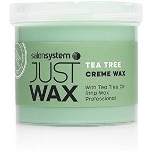 Salon System Just Wax Tea Tree Cream Wax met natuurlijke antiseptische theeboom 450 g