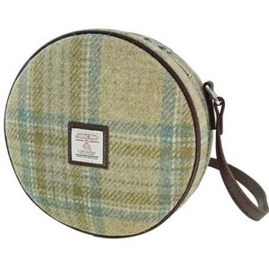 Dames Harris Tweed ronde tas: een fusie van traditie en moderne stijl gemaakt voor veeleisende modeliefhebbers - LB1204, Beige Stewart Tartan