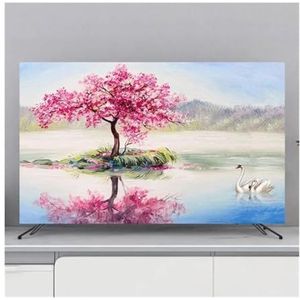 WLTYSM Tv-hoes, tv-hoes, bescherming, stofkap, huishouden, hangen, tv, stofkap, thuis, universele bloemen, decoratie, eenvoudige tv-displaybeschermers (I, 49-52 inch 118 x 70 cm)