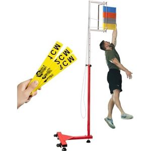 FZDZ Staande lange sprong tester 1,4-3 m/4,5-9,8ft, volleybal trainingshulp met wielen, hoogspringen meetapparaat, professionele staande lange sprong training (A)