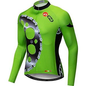 weimostar Wielertrui Mannen fiets kleding fiets jersey top 2018 MTB jersey korte mouw Zomer, Gear Groen, M