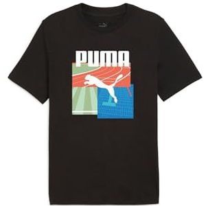 Puma - GRAPHICS - T-shirt - Zwart - Katoen