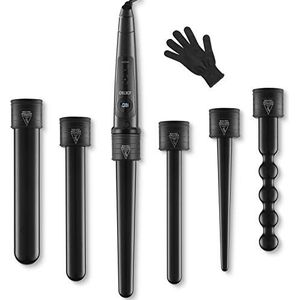 LOETAD Krultang, 6-in-1 krultang, multifunctioneel, verwisselbare keramische coating, met led-display