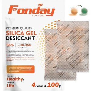 Set van 4 verpakkingen van 100 g, navulbaar, silicagel voor founday, snel reactiverende droogzakken van voedingskwaliteit, gereedschap, voedselmedicijnen