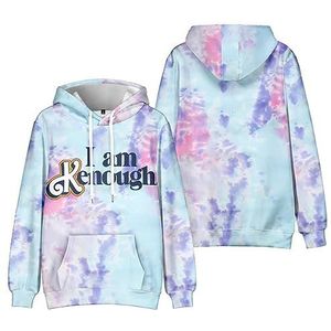 I Am Kenough Hoodie, I Am Kenough Hoodie 3D Tie Dye Print Lange Mouw Hoodie Pullover Sweatshirt Cadeau voor mannen en vrouwen,8,XXL