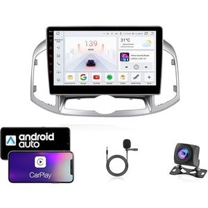 9 Inch Autoradio Compatibel voor Chevrolet Captiva 2011-2017 met GPS Navigatie CarPlay Android Auto Acht-Core 4G Bluetooth WiFi MirrorLink Stuurwiel Afstandsbediening(T1 4 Core Wifi 1G+16G)