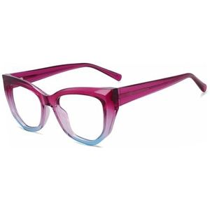 Nepbrillen, Brilmonturen Cat Eye Unisex Blauw Licht Barrière Multicolor(Red)