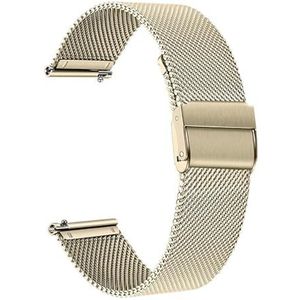 LUGEMA Milanese Roestvrijstalen Horlogeband Compatibel Met Garmin Vivomove HR 3 3S / Vivoactive 4 4S 3 / Venu 2 2S Sq/Luxe Stijl Horlogebandriem (Color : Champagne Gold, Size : Venu Sq)