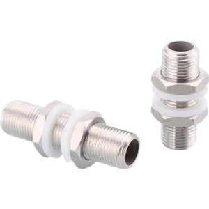 304 roestvrij stalen schot slot pijpfitting 1/4 3/8 1/2 3/4 1 BSPT x 40/50/60/80/100/120mm lengte voor watertank aquarium (kleur: 3l8, maat: 100 mm)