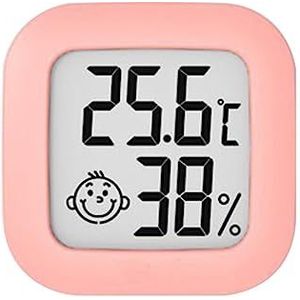 Mini Indoor Thermometer LCD Digitale Temperatuur Kamer Hygrometer Gauge Sensor Vochtigheid Meter Indoor Thermometer Temperatuur(PinkB)