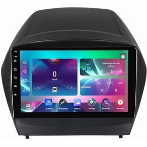 9"" Android 14 Touchscreen Autoradio 2 din met AHD Omgekeerd beeld Bediening op het stuur Bluetooth GPS navigatie Draadloze CarPlay voor Hyundai IX35 2009-2015(Q400(8+128G))