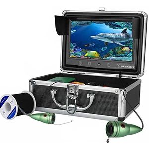 Onderwaterviscamera, Onderwater vissen Camera Kit 9 inch Kleurenmonitor 1 0m / 20m / 30m 1000TVL Met 6 Pc's Witte lichten Fishfinder for ijs/zeevisserij(03AJ White 15M)