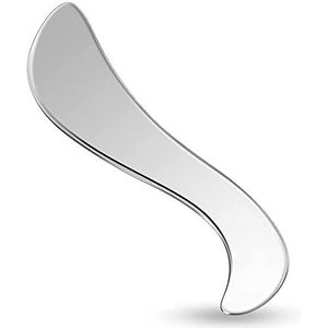 Roestvrij staal Gua Sha schrapen massagegereedschap, spierschraper fysiotherapie voor zacht weefsel voor rug, nek, benen, armen, schouder 1 stuk (kleur: type 1)