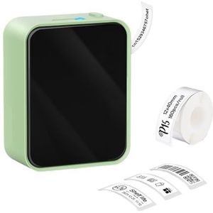 Thermisch Printer Draagbare Miniprinter P15-labelprinter Geen Inkt Nodig Bluetooth Thermische Printer Zelfklevende Etiketteermachine Duidelijk Snel(Green)