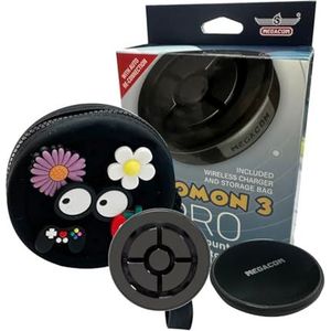 Mcbazel MEGACOM DuoMon 3 Pro Version - Wireless Charging, Automatic Rotation/Auto Catch/Dual Accounts Bluetooth Device for Poké Go, 20m Range, Compatible with iOS 14+/Android 8+