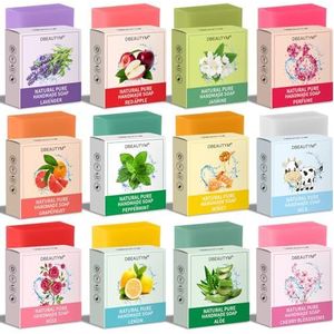 DBEAUTYM - 12 stuks zeep voor geschenken, bruidsmeisjes, kousen voor vrouwen, kerstcadeaus, verpleegstersgeschenken, badcadeaus