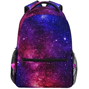 My Daily School Rugzakken Kleurrijke Galaxy Nebula Laptop Tas Vrouwen Casual Daypack Jongens Meisjes Boekentas, Meerkleurig, 11.4 x 5.5 x 16 inches