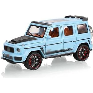 Simulatie legering modelauto 1/32 Schaal Lichtmetalen Diecast Off-road Voertuigen Auto Model Speelgoed Geluid Model Decoratie Geschenken (Color : Blue)