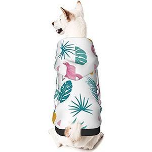 Hond Hoodies, YWCH Klein Ras Huisdier Kleding, 6 Maten Flamingo Hond Hooded Sweatshirts