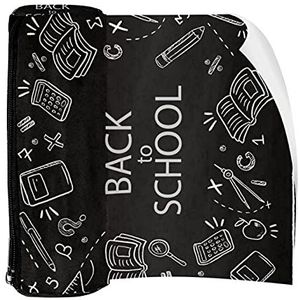 Potlood Case Pen Tas Houder met Rits Coin Organizer Tassen Make-up Cosmetische Pouch voor Vrouwen Tiener Meisjes Jongens Kinderen, Krijt Tekening Terug naar School