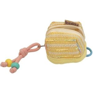 Kleine Kosmetische Zakken Shell Vorm Make-up Organisatoren Geborduurde Katoenen de Reis Polyester van de Draad Met ritssluiting Zakken, Geel Y, M, Klassiek