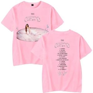 FCJKMNM Tini Stoessel Gedrukt T-shirt Mode Hip Hop Zanger Korte Mouw T-shirt Mannen Vrouwen Zomer Tops Ronde Hals Casual Street Sweatshirt XXS-4XL, roze, S