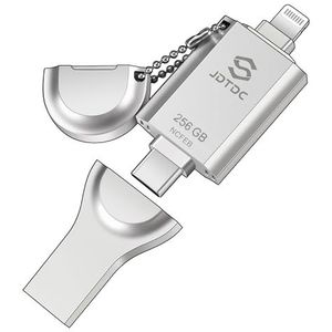 MFi Certified Foto-Stick-voor-iPhone USB-Flash-Drives Externe Opslagstick voor USB C iPhone-Thumb-Drive Geheugen-Mobile-voor-Android-telefoons iPad-Flash-Drive Foto Transfer Stick (256, GB)