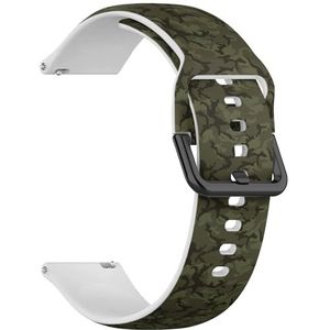 Compatibel met Garmin Vivomove 5/3/HR/Luxe/Sport/Style/Trend, D2 Air/Air X10, (legergroene camouflage) 20 mm zachte siliconen sportband armband armband, Siliconen, Geen edelsteen
