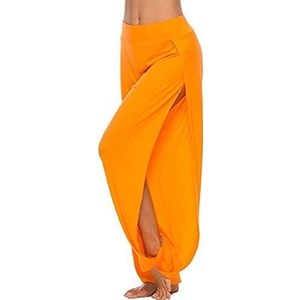 ASKSA Harembroek voor dames, hippie, split, sportbroek, fitness, stretchbroek, losse pasvorm, yogabroek, sportbroek