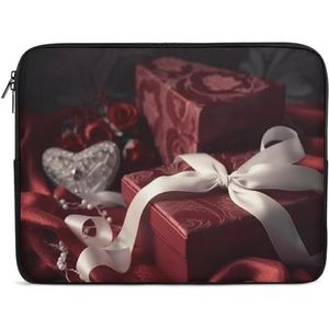 Laptop Sleeve 15 inch Valentijnsdag Rode Geschenkdoos Slanke Laptop Case Cover Waterdichte Aktetas Shockproof Beschermende Notebook Case