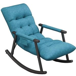 Ligstoel Tuinligstoel Schommelstoel Ligstoel Loungestoel Balkonstoel Dutje Ligstoel Rugleuning Fauteuil Relaxstoel Buitenligstoel Tuinstoe(Blue)