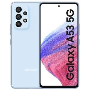 Samsung Galaxy A53 5G Android Smartphone, display 6,5 inch, 6 GB RAM en 128 GB, Awesome Blue [Italiaanse versie] (gereviseerd)
