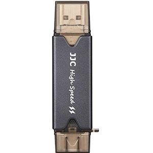 USB 3.0 SD-kaartlezer voor SDXC, SDHC, SD, MMC, RS-MMC, Micro SD SDXC SDHC, UHS-I, TF digitale camera mobiele telefoons geheugenkaartlezer voor pc laptop smartphones met Linux OTG-functie - grijs