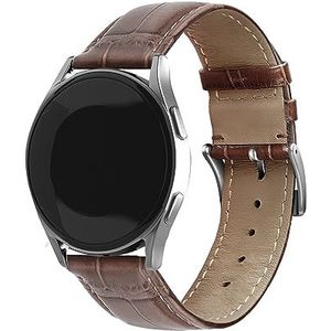 Strap-it Samsung Galaxy Watch 6 Classic 47mm leather crocodile grain band (bruin)