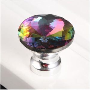 ORAMAI 30MM Keukengrepen Kristal Diamant Glazen Knop Kast Trekt Ladeknoppen Keukenkast Handgrepen Meubelbeslag (Color : 30MM Multicolour)