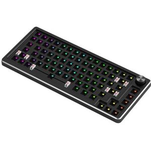 AMIUHOUN 83 Toetsen Aluminium Mechanische Toetsenbord Set Bedraad RGB Hot Swap Aangepaste Metalen Multifunctionele Gaming Toetsenborden Kit Zwart